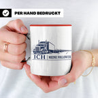 LKW Tasse Ich und meine Follower - Lustiges Geschenk für LKW – Rot [farbe:rot]