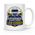 LKW Tasse Studieren kann jeder LKW fahren nur die Besten - G – Weiß [farbe:weiß]