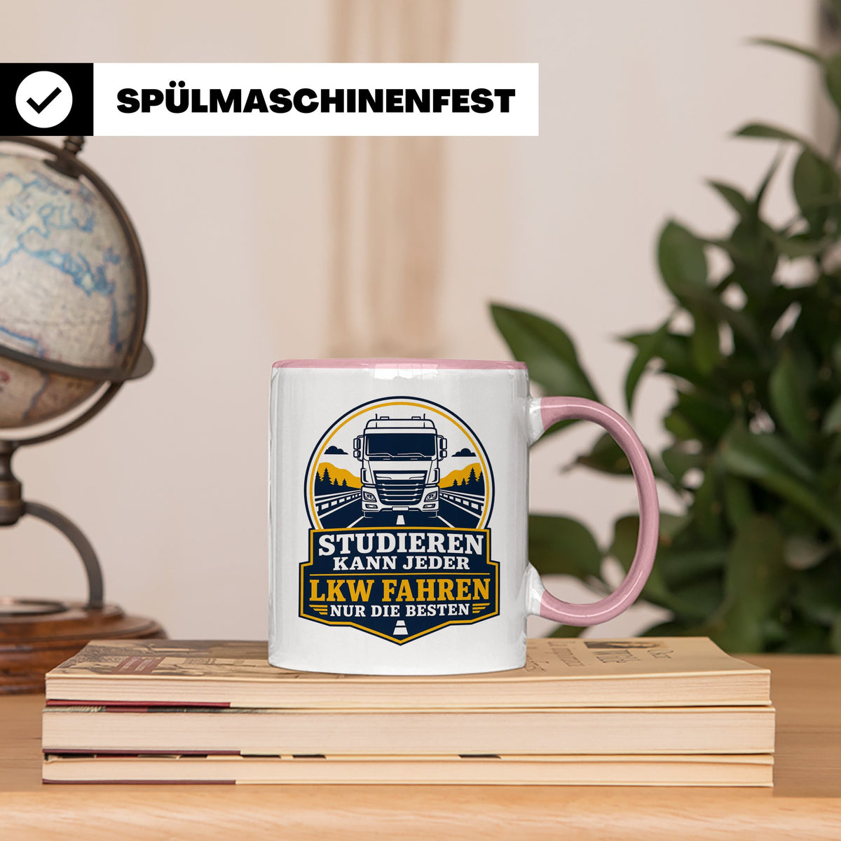 LKW Tasse Studieren kann jeder LKW fahren nur die Besten - G – Rosa [farbe:rosa]