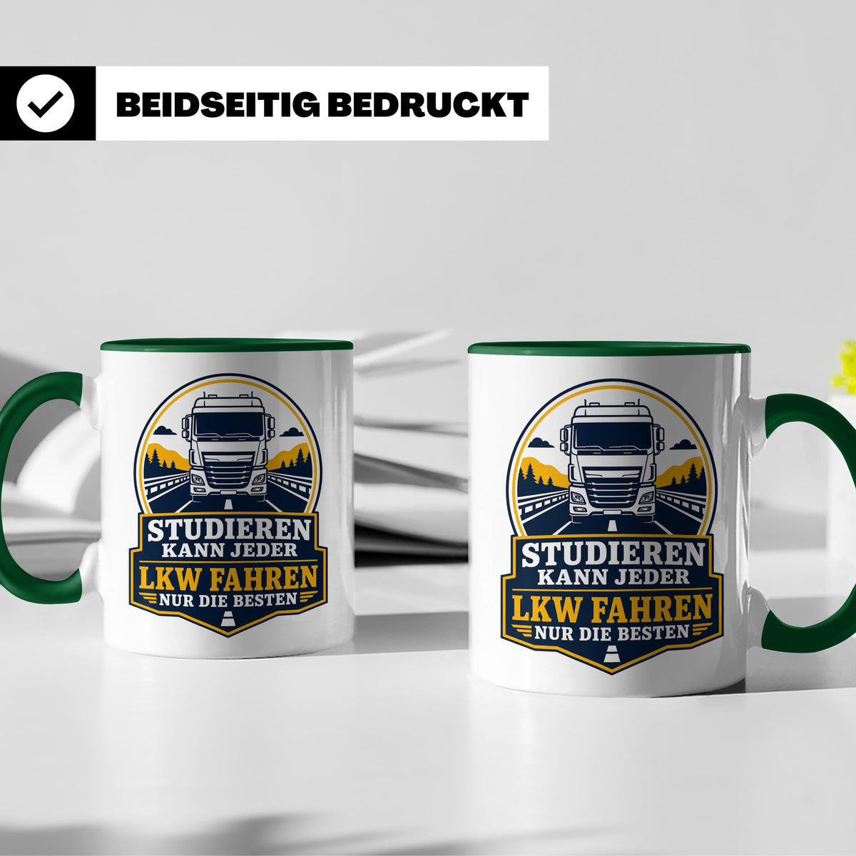 LKW Tasse Studieren kann jeder LKW fahren nur die Besten - G – Grün [farbe:grün]