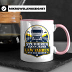 LKW Tasse Studieren kann jeder LKW fahren nur die Besten - G – Rosa [farbe:rosa]