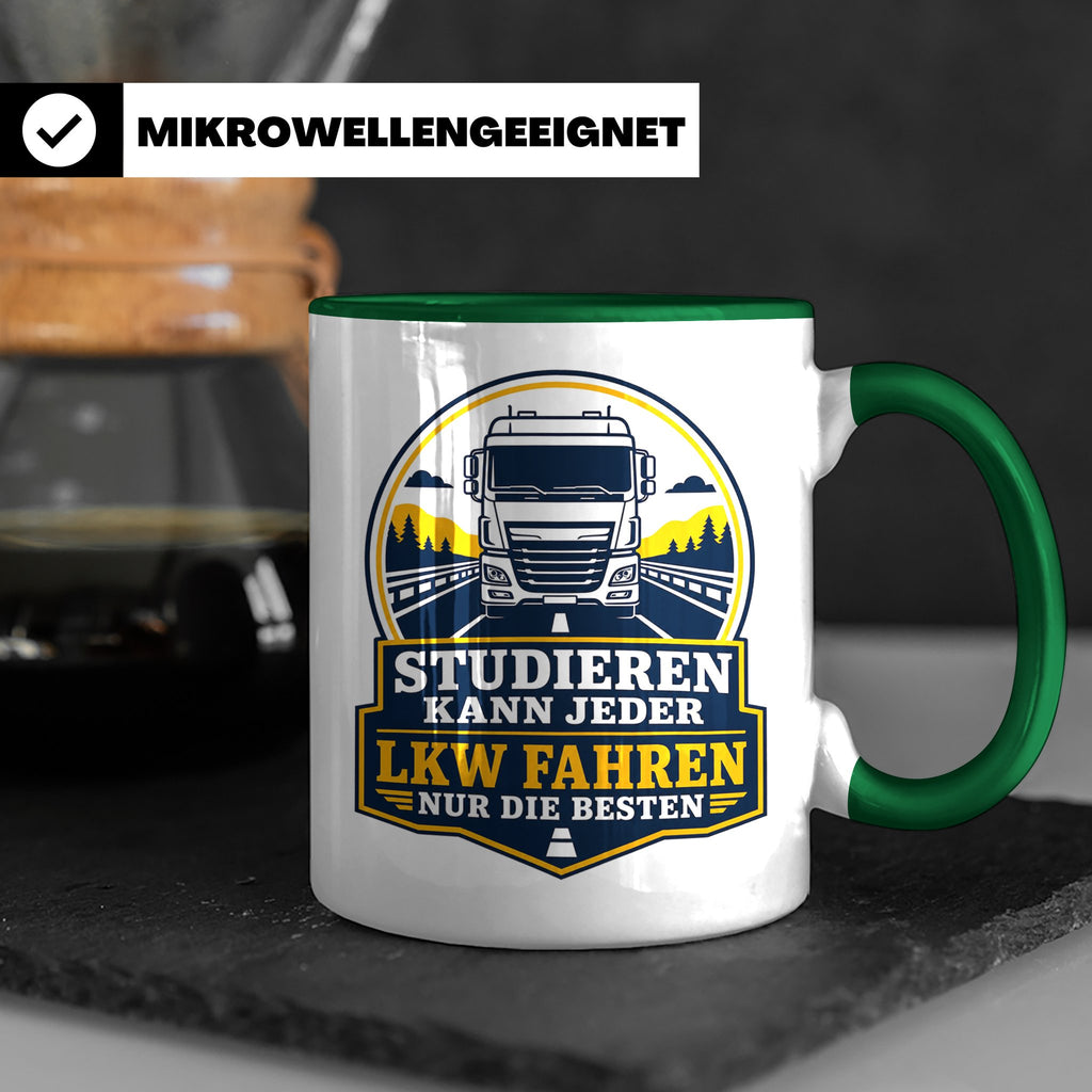 LKW Tasse Studieren kann jeder LKW fahren nur die Besten - G – Grün [farbe:grün]