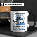 Eisenbahn Tasse Schnarche nicht - träume dass ich eine Dampf – Schwarz [farbe:schwarz]