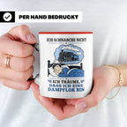 Eisenbahn Tasse Schnarche nicht - träume dass ich eine Dampf – Rot [farbe:rot]