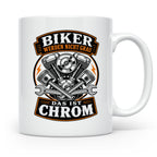 Motorrad Tasse Biker werden nicht grau das ist Chrom - Lusti – Weiß [farbe:weiß]