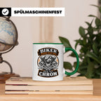 Motorrad Tasse Biker werden nicht grau das ist Chrom - Lusti – Grün [farbe:grün]