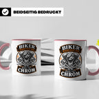 Motorrad Tasse Biker werden nicht grau das ist Chrom - Lusti – Rosa [farbe:rosa]
