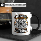 Motorrad Tasse Biker werden nicht grau das ist Chrom - Lusti – Schwarz [farbe:schwarz]