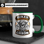 Motorrad Tasse Biker werden nicht grau das ist Chrom - Lusti – Grün [farbe:grün]
