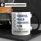 Ossi Tasse Viertel halb dreiviertel um so und nicht anders - – Schwarz [farbe:schwarz]
