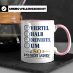 Ossi Tasse Viertel halb dreiviertel um so und nicht anders - – Rosa [farbe:rosa]