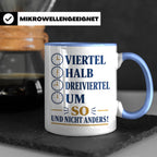 Ossi Tasse Viertel halb dreiviertel um so und nicht anders - – Blau [farbe:blau]