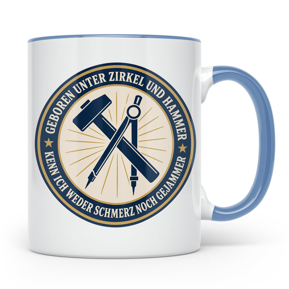 Ossi Tasse Geboren unter Zirkel und Hammer kenn ich weder Sc – Blau [farbe:blau]