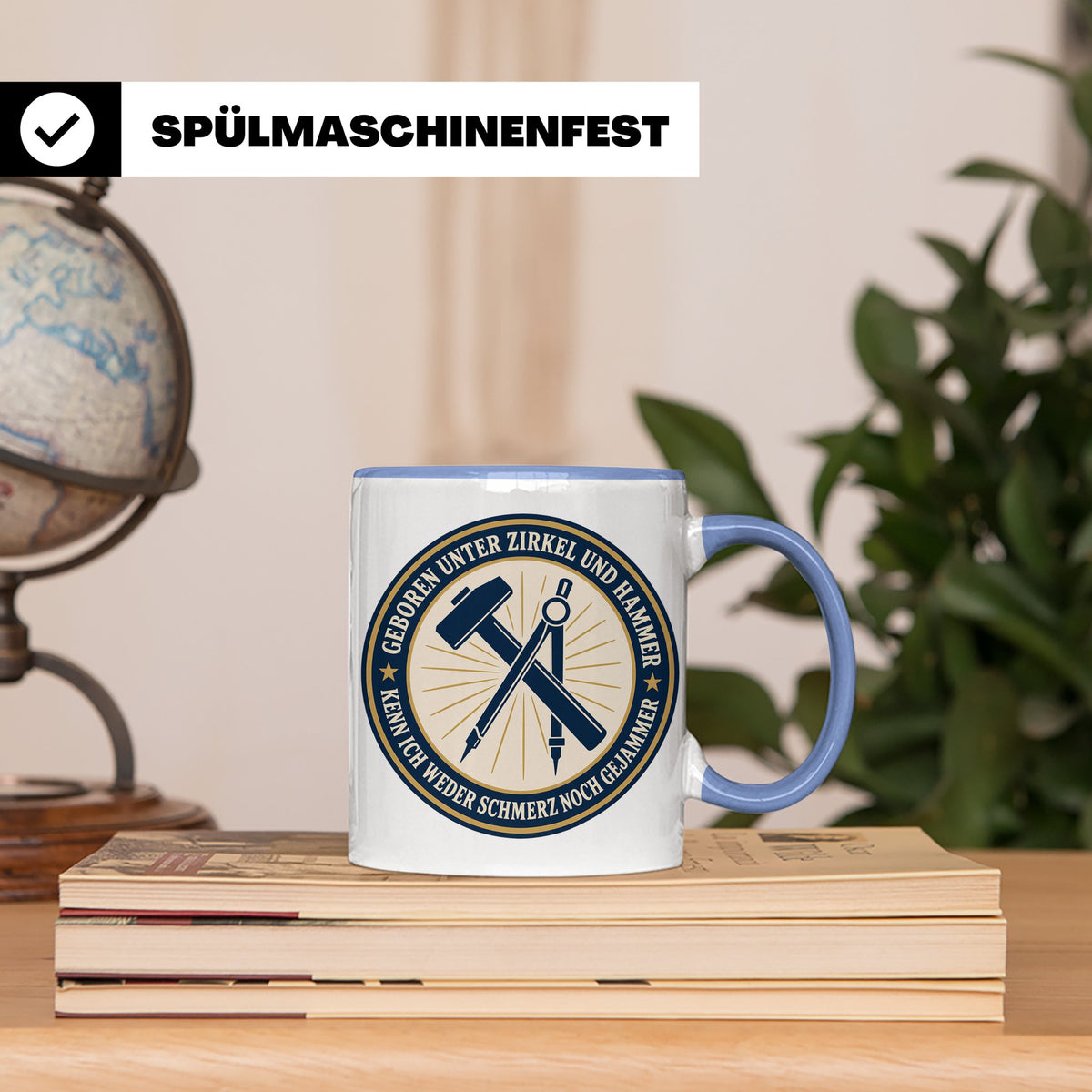 Ossi Tasse Geboren unter Zirkel und Hammer kenn ich weder Sc – Blau [farbe:blau]
