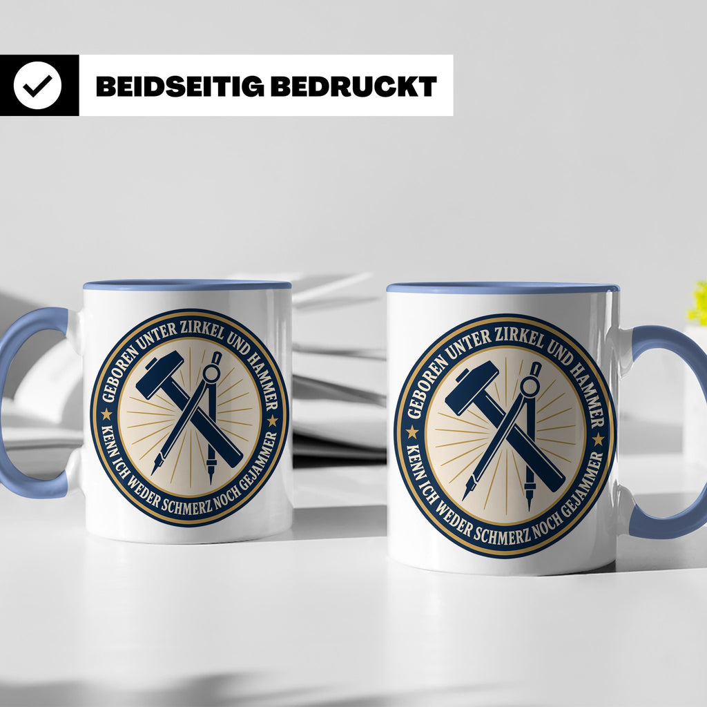 Ossi Tasse Geboren unter Zirkel und Hammer kenn ich weder Sc – Blau [farbe:blau]