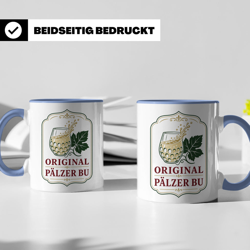 Pfalz Tasse Original Pälzer Bu - Pfälzer Dialekt Geschenk fü – Blau [farbe:blau]