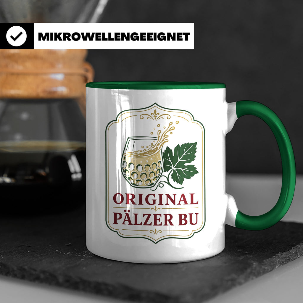 Pfalz Tasse Original Pälzer Bu - Pfälzer Dialekt Geschenk fü – Grün [farbe:grün]