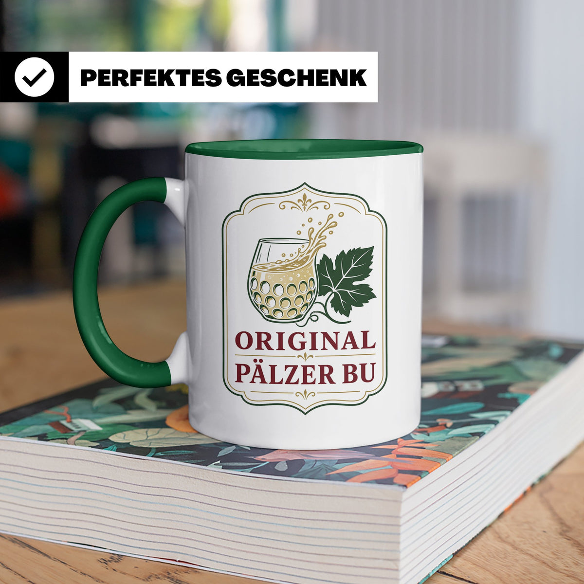 Pfalz Tasse Original Pälzer Bu - Pfälzer Dialekt Geschenk fü – Grün [farbe:grün]