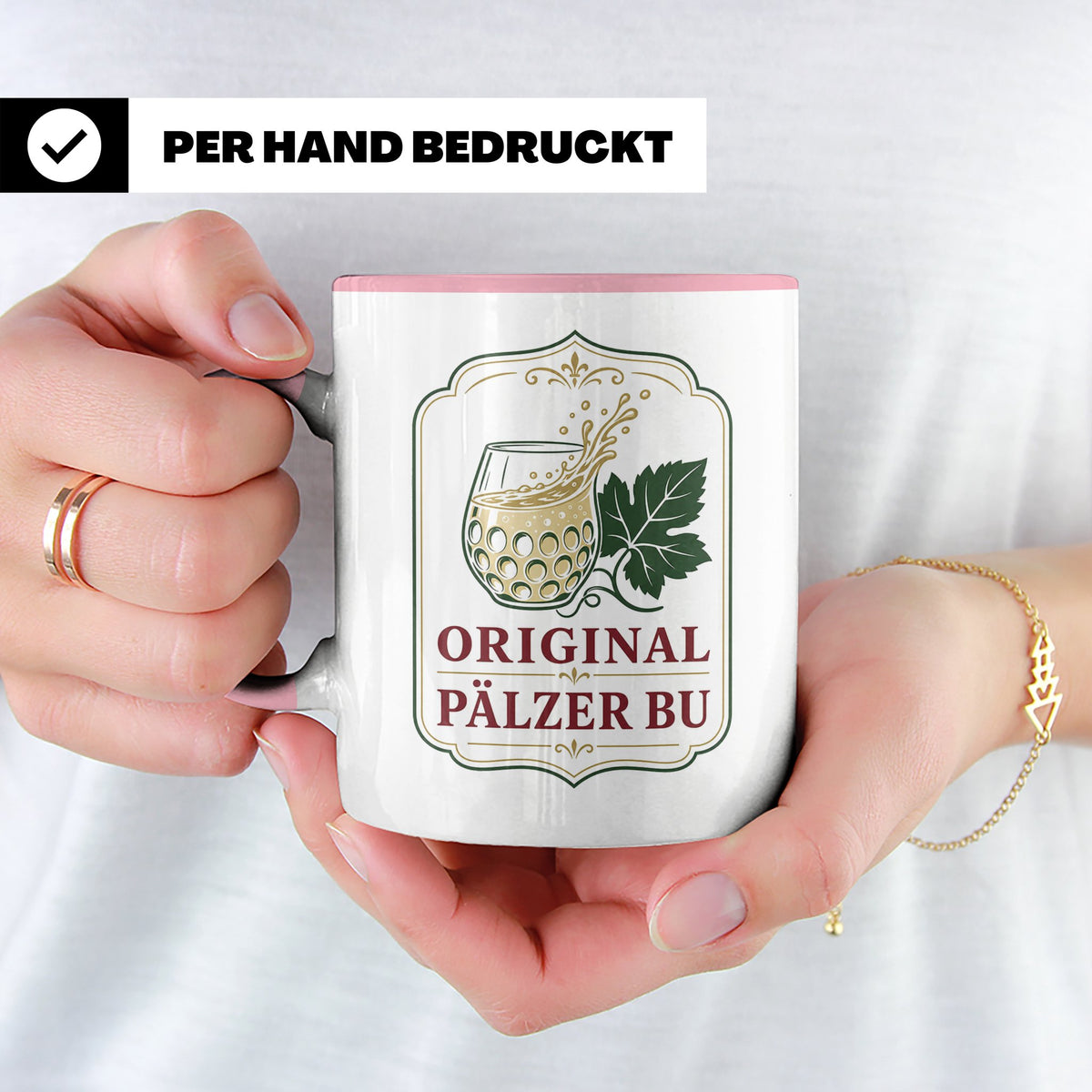 Pfalz Tasse Original Pälzer Bu - Pfälzer Dialekt Geschenk fü – Rosa [farbe:rosa]