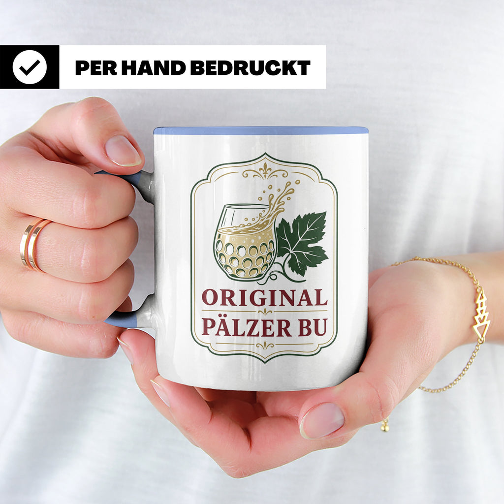 Pfalz Tasse Original Pälzer Bu - Pfälzer Dialekt Geschenk fü – Blau [farbe:blau]