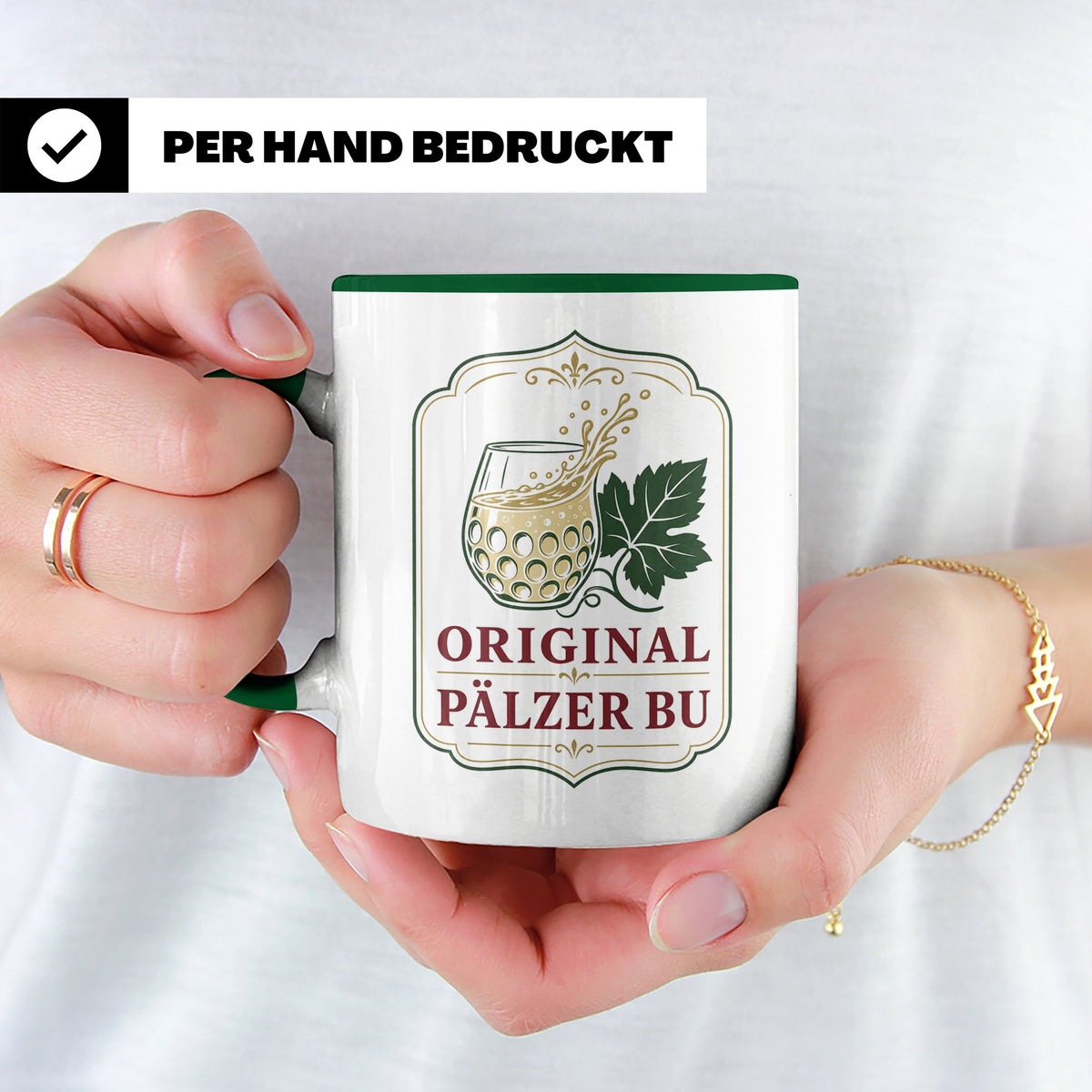 Pfalz Tasse Original Pälzer Bu - Pfälzer Dialekt Geschenk fü – Grün [farbe:grün]