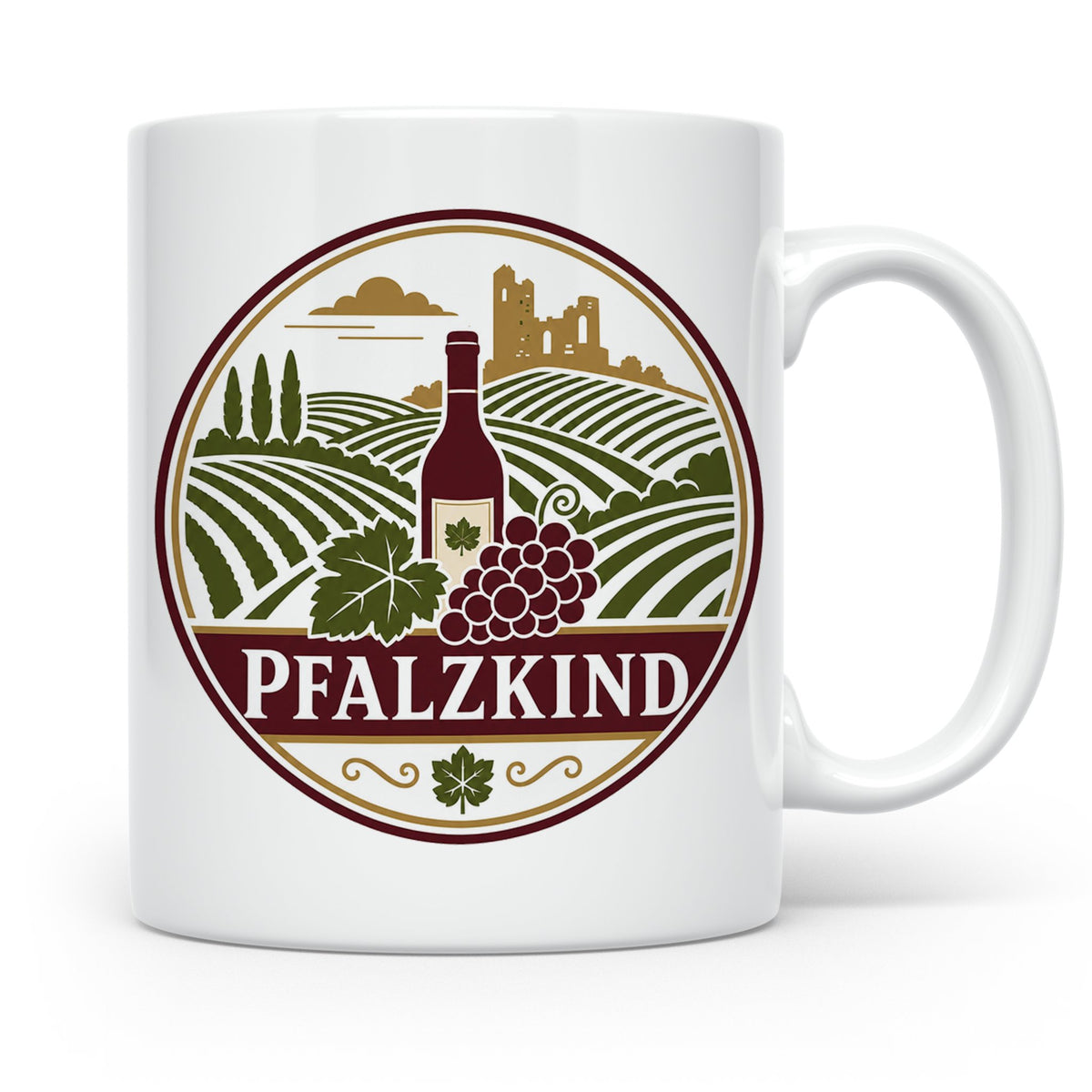 Pfalzkind Tasse - Pfalz Geschenk für Pfälzer Weinliebhaber H – Weiß [farbe:weiß]