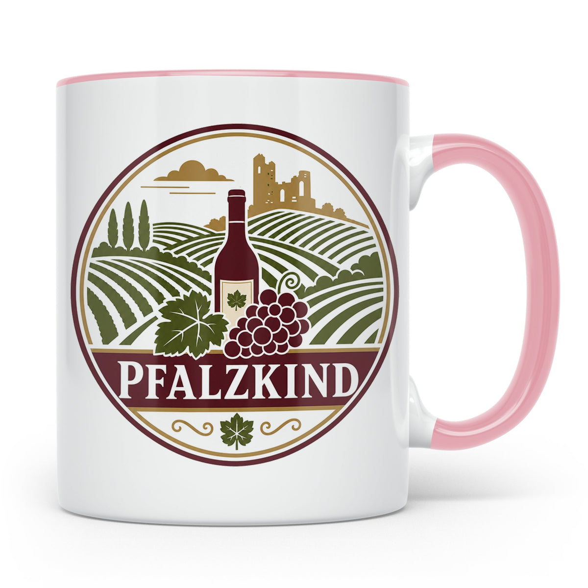 Pfalzkind Tasse - Pfalz Geschenk für Pfälzer Weinliebhaber H – Rosa [farbe:rosa]