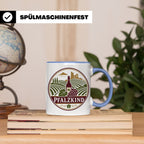 Pfalzkind Tasse - Pfalz Geschenk für Pfälzer Weinliebhaber H – Blau [farbe:blau]