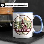 Pfalzkind Tasse - Pfalz Geschenk für Pfälzer Weinliebhaber H – Blau [farbe:blau]
