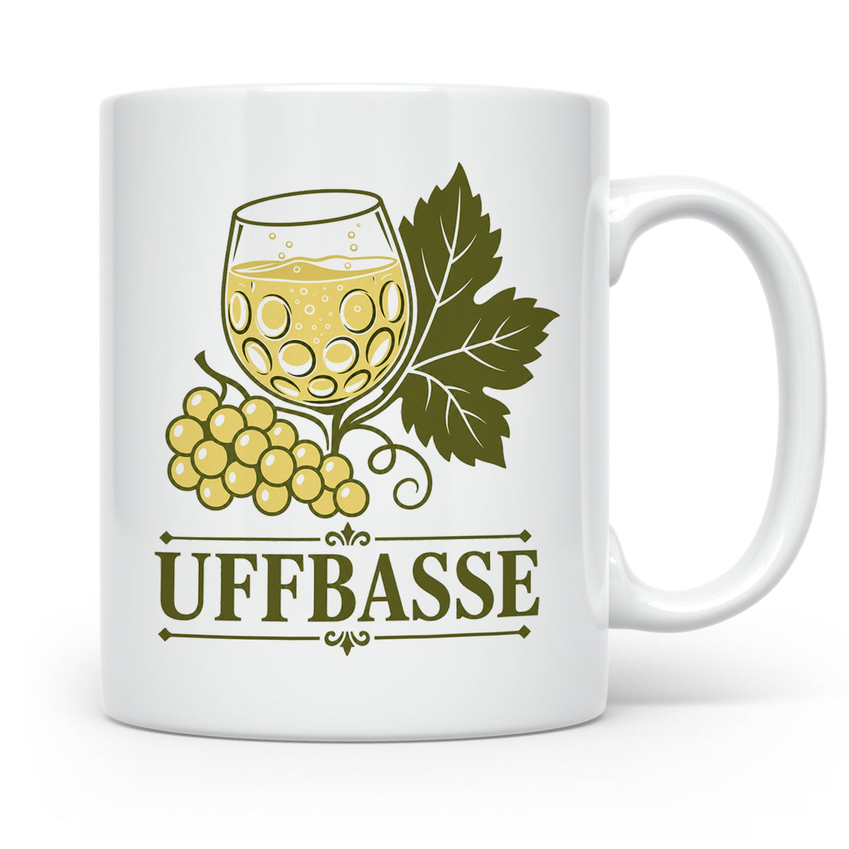 Pfalz Tasse Uffbasse - Pfälzer Dialekt Geschenk für Pfälzer  – Weiß [farbe:weiß]