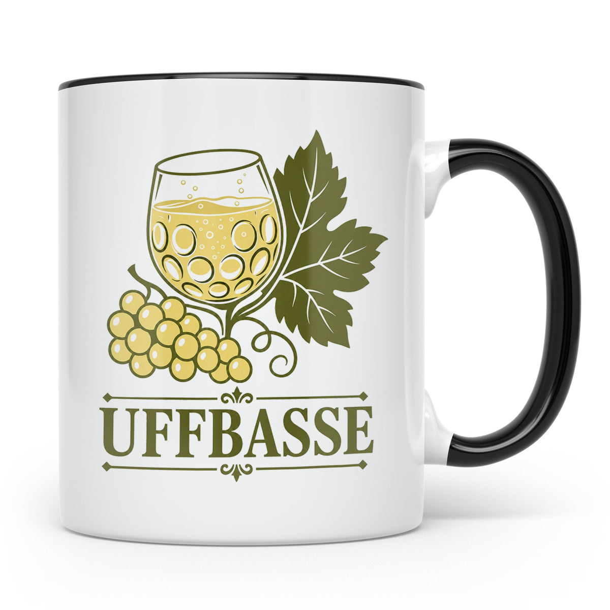 Pfalz Tasse Uffbasse - Pfälzer Dialekt Geschenk für Pfälzer  – Schwarz [farbe:schwarz]