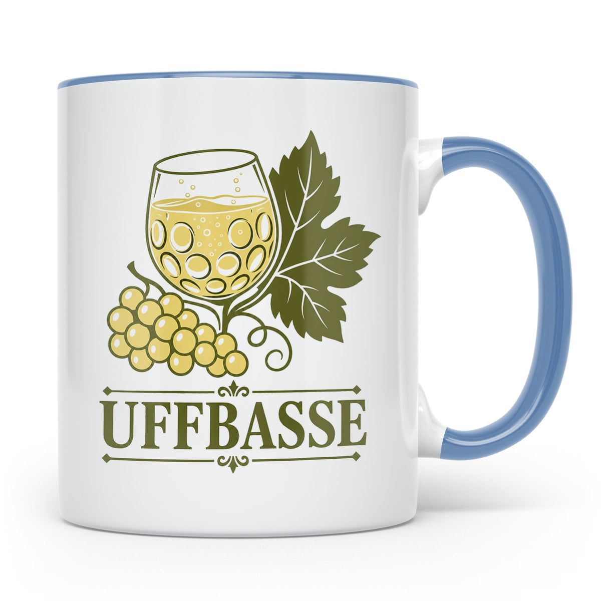 Pfalz Tasse Uffbasse - Pfälzer Dialekt Geschenk für Pfälzer  – Blau [farbe:blau]