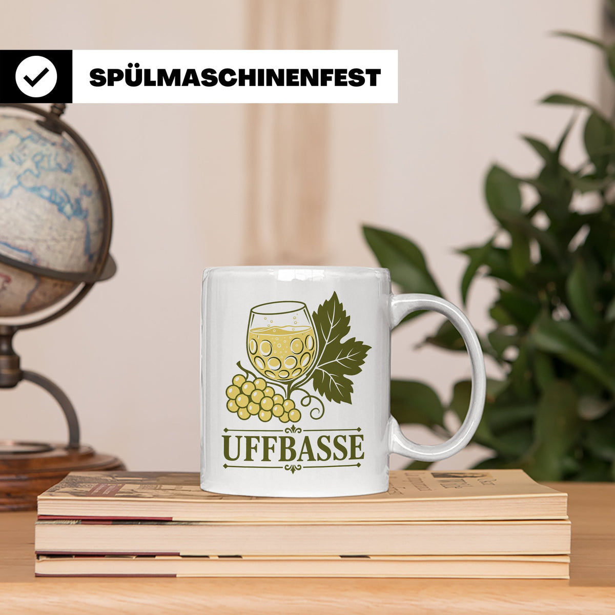 Pfalz Tasse Uffbasse - Pfälzer Dialekt Geschenk für Pfälzer  – Weiß [farbe:weiß]