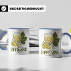 Pfalz Tasse Uffbasse - Pfälzer Dialekt Geschenk für Pfälzer  – Blau [farbe:blau]