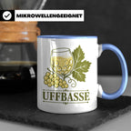 Pfalz Tasse Uffbasse - Pfälzer Dialekt Geschenk für Pfälzer  – Blau [farbe:blau]