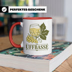 Pfalz Tasse Uffbasse - Pfälzer Dialekt Geschenk für Pfälzer  – Rot [farbe:rot]