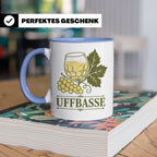 Pfalz Tasse Uffbasse - Pfälzer Dialekt Geschenk für Pfälzer  – Blau [farbe:blau]