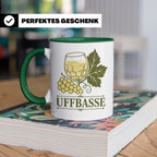 Pfalz Tasse Uffbasse - Pfälzer Dialekt Geschenk für Pfälzer  – Grün [farbe:grün]