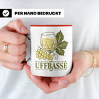 Pfalz Tasse Uffbasse - Pfälzer Dialekt Geschenk für Pfälzer  – Rot [farbe:rot]