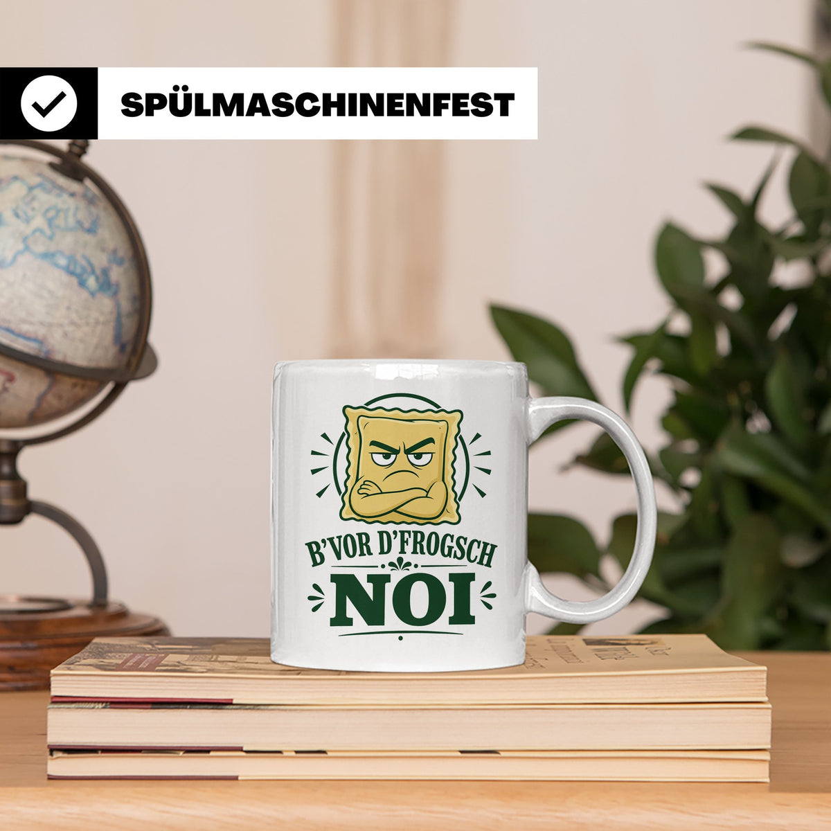 Schwäbisch Tasse B vor d frogsch Noi - Lustiges Geschenk für – Weiß [farbe:weiß]