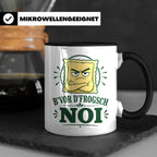 Schwäbisch Tasse B vor d frogsch Noi - Lustiges Geschenk für – Schwarz [farbe:schwarz]