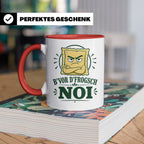Schwäbisch Tasse B vor d frogsch Noi - Lustiges Geschenk für – Rot [farbe:rot]