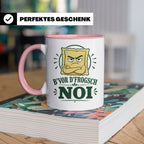 Schwäbisch Tasse B vor d frogsch Noi - Lustiges Geschenk für – Rosa [farbe:rosa]