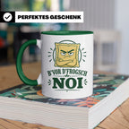 Schwäbisch Tasse B vor d frogsch Noi - Lustiges Geschenk für – Grün [farbe:grün]