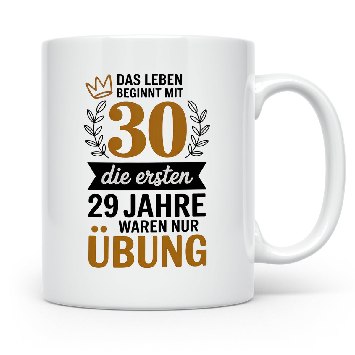 30. Geburtstag Tasse - Das Leben beginnt mit 30! Geschenkide – Weiß [farbe:weiß]