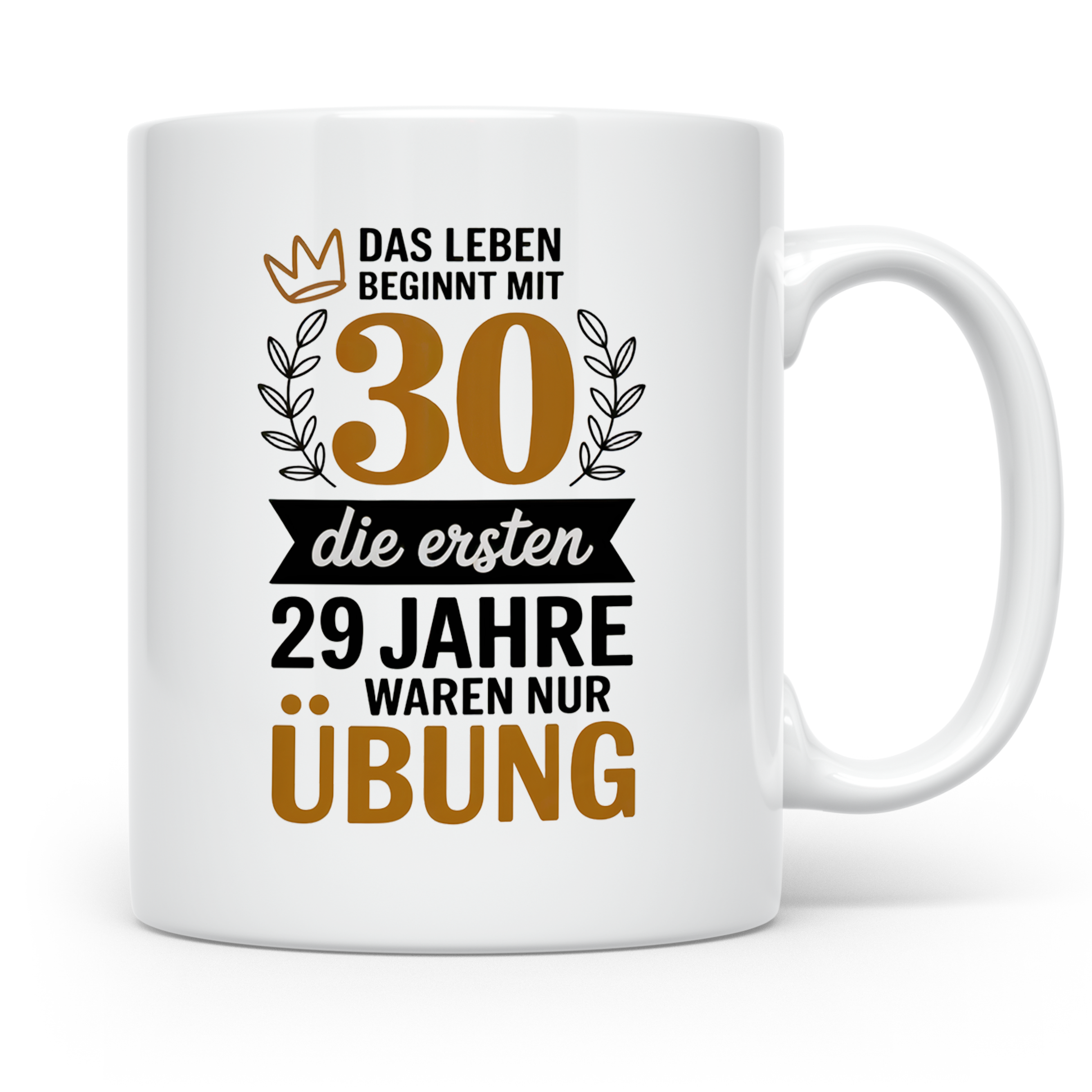 30. Geburtstag Tasse - Das Leben beginnt mit 30! Geschenkide – Weiß [farbe:weiß]