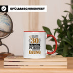 30. Geburtstag Tasse - Das Leben beginnt mit 30! Geschenkide – Rot [farbe:rot]