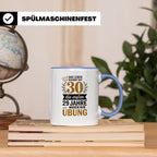 30. Geburtstag Tasse - Das Leben beginnt mit 30! Geschenkide – Blau [farbe:blau]