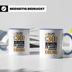 30. Geburtstag Tasse - Das Leben beginnt mit 30! Geschenkide – Blau [farbe:blau]