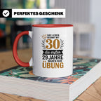 30. Geburtstag Tasse - Das Leben beginnt mit 30! Geschenkide – Rot [farbe:rot]